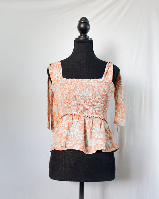 Strap-smocked layered Top│Paper Crane LA │XS