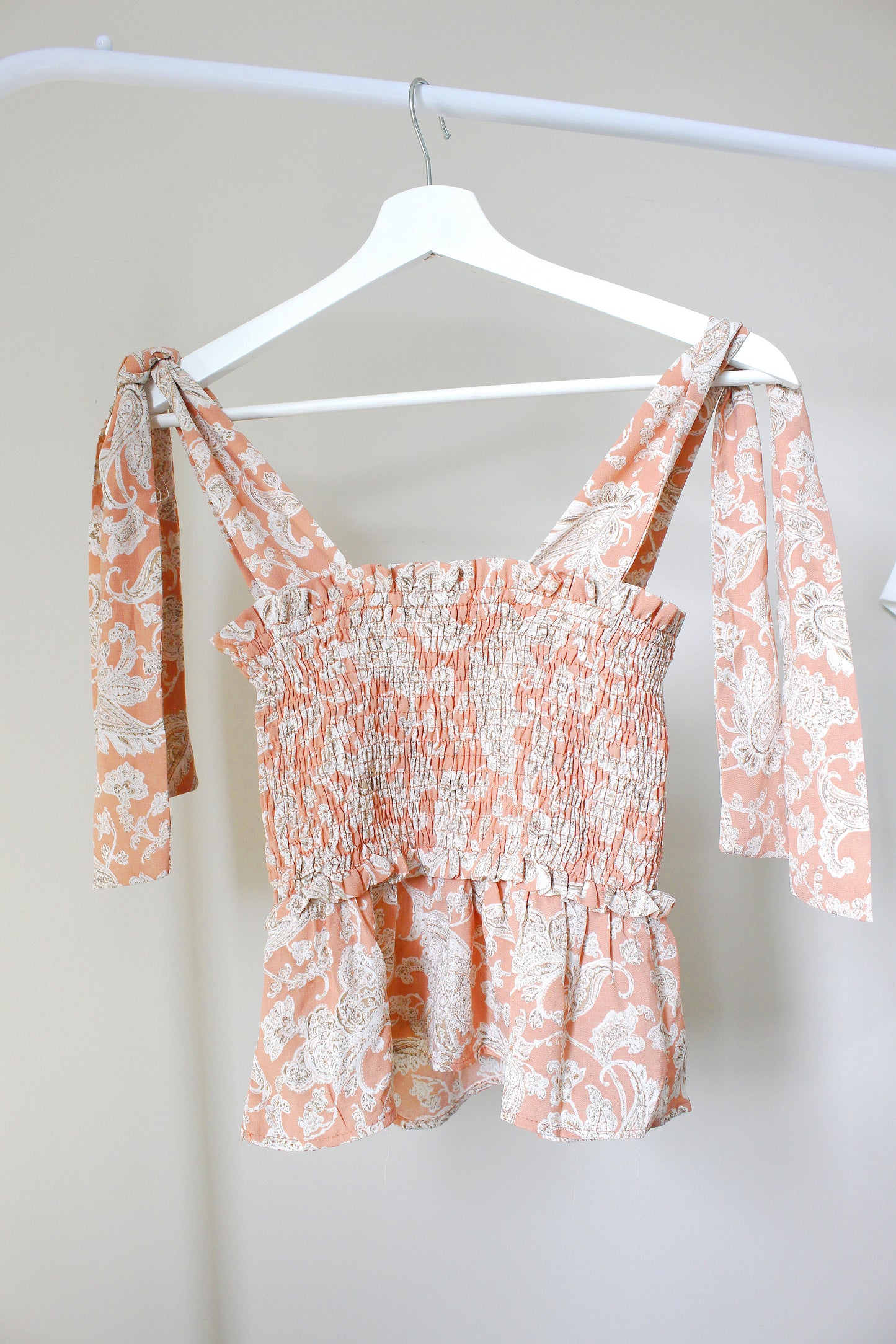 Strap-smocked layered Top│Paper Crane LA │XS