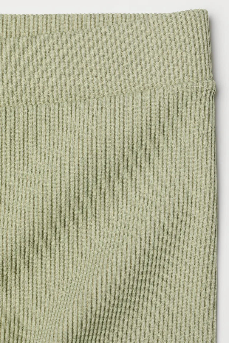 H&M Ribbed Cycling Shorts │Pastel Green│Medium│New With Tags