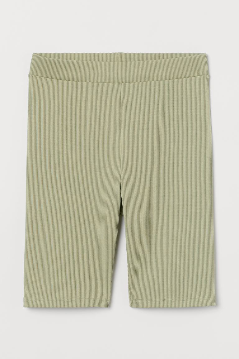 H&M Ribbed Cycling Shorts │Pastel Green│Medium│New With Tags